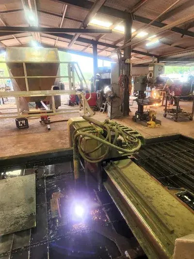 Cnc plasma cutting table steel workshop