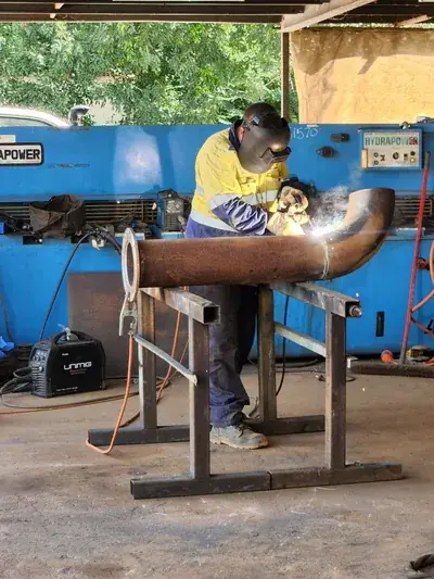 Workshop pipe elbow welding hydrapower